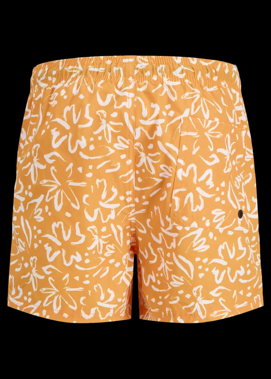 Jack & Jones Jnr Orange Print Swim Shorts