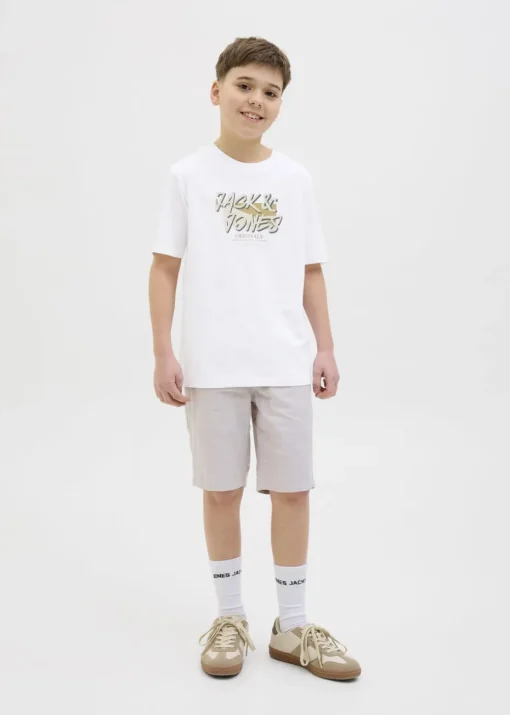 Jack & Jones Jnr White Crew T-Shirt