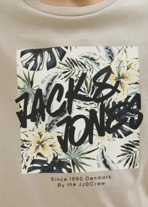 Jack & Jones Kids Beige Hawaii T-Shirt (8-16yrs)