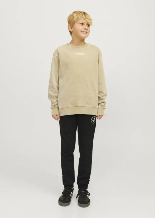 Jack & Jones Kids Black Jogging Bottoms (8-16yrs)