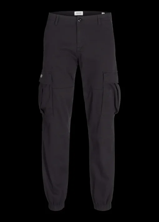 Jack & Jones Kids Black Cuffed Cargo Trousers (8-16yrs)