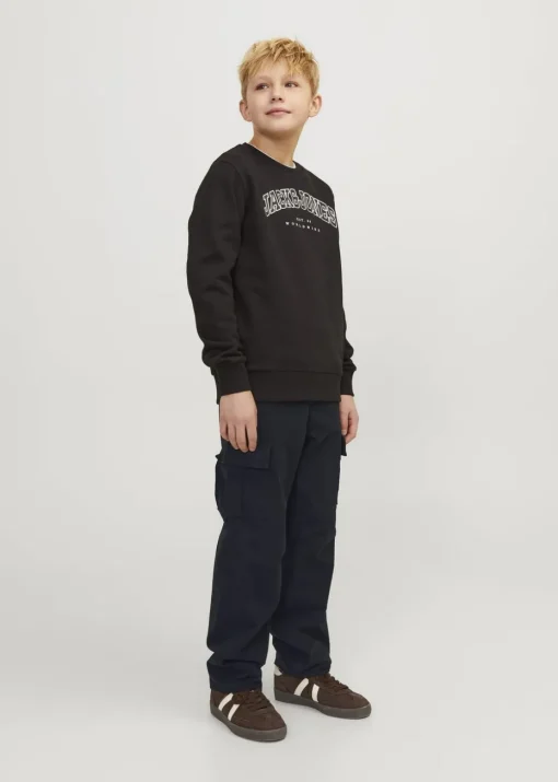 Jack & Jones Kids Black Barley Cargo Trousers (8-16yrs)
