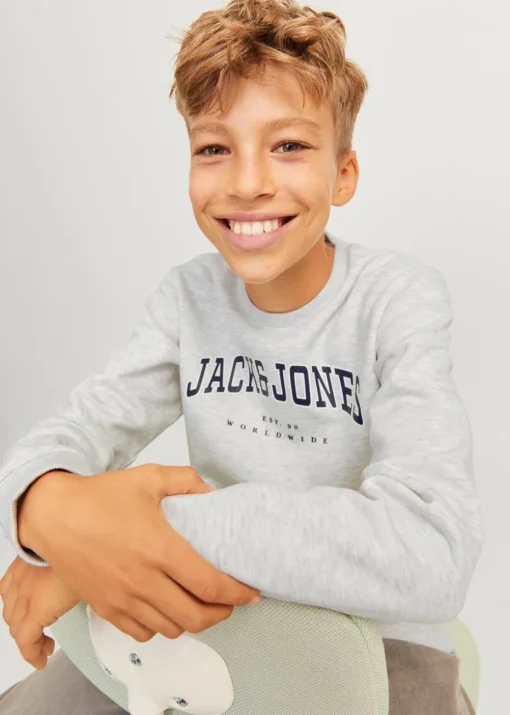 Jack & Jones Kids Grey Varsity Sweatshirt (8-16yrs)