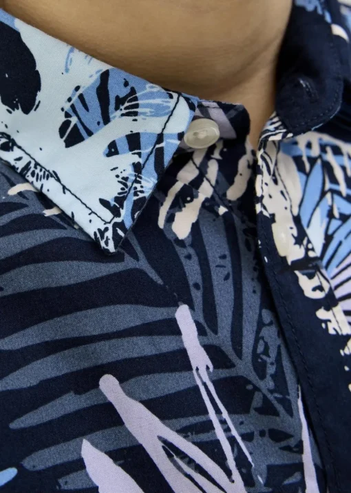 Jack & Jones Kids Navy Hawaii Shirt (8-16yrs)