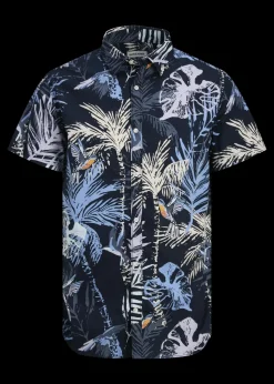 Jack & Jones Kids Navy Hawaii Shirt (8-16yrs)