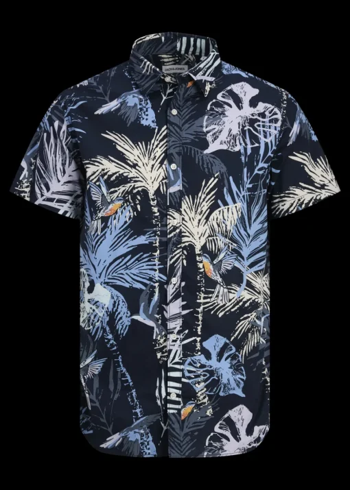 Jack & Jones Kids Navy Hawaii Shirt (8-16yrs)