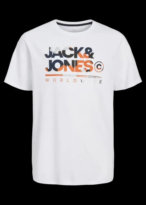Jack & Jones White Luke T-Shirt (8-16yrs)