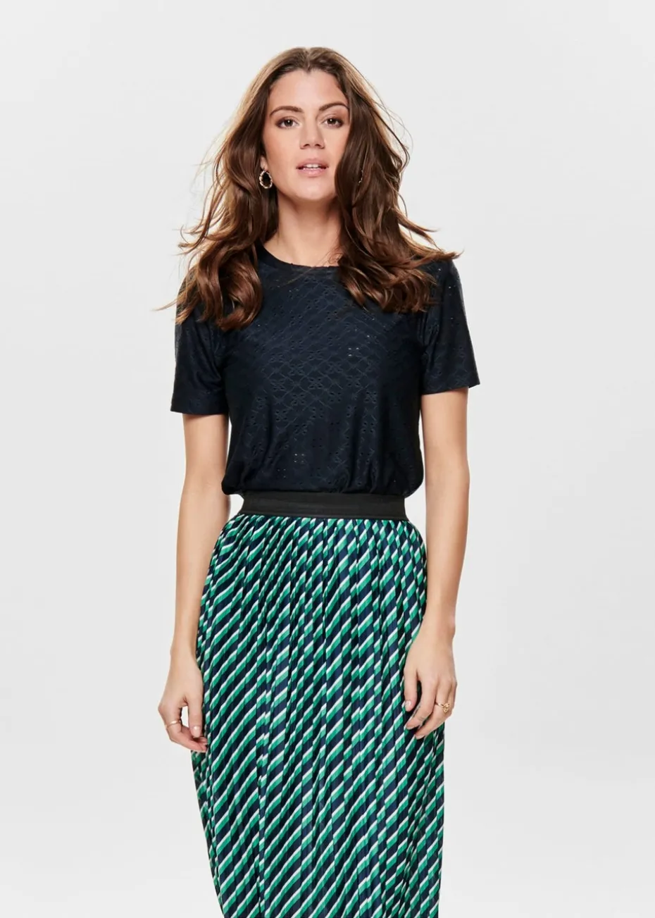 JDY Black Cut Out T-Shirt