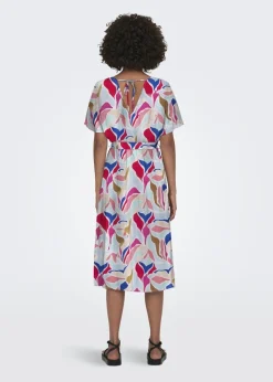 JDY Cream Print Smock Dress