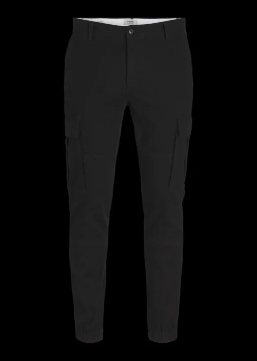 JJ Rebel Black Michael Cargo Trousers