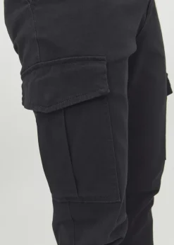 JJ Rebel Black Michael Cargo Trousers