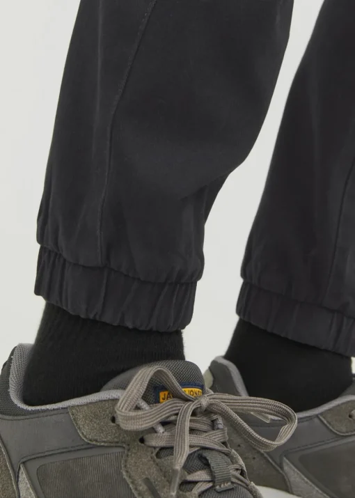 JJ Rebel Black Michael Cargo Trousers