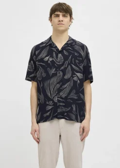 JJ Rebel Navy Printed Resort Shirt
