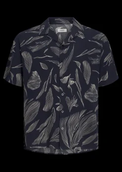 JJ Rebel Navy Printed Resort Shirt