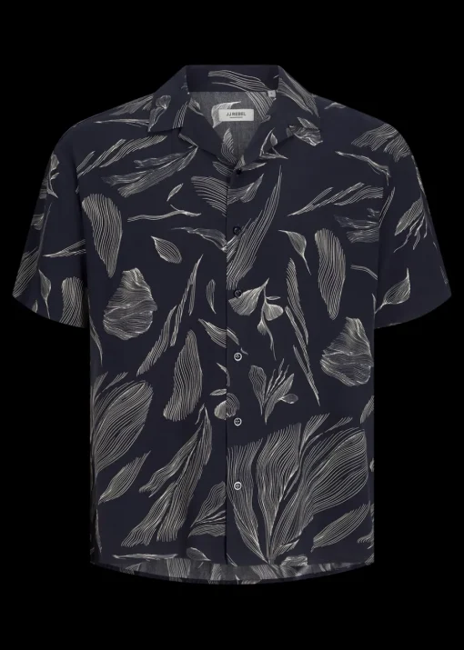 JJ Rebel Navy Printed Resort Shirt