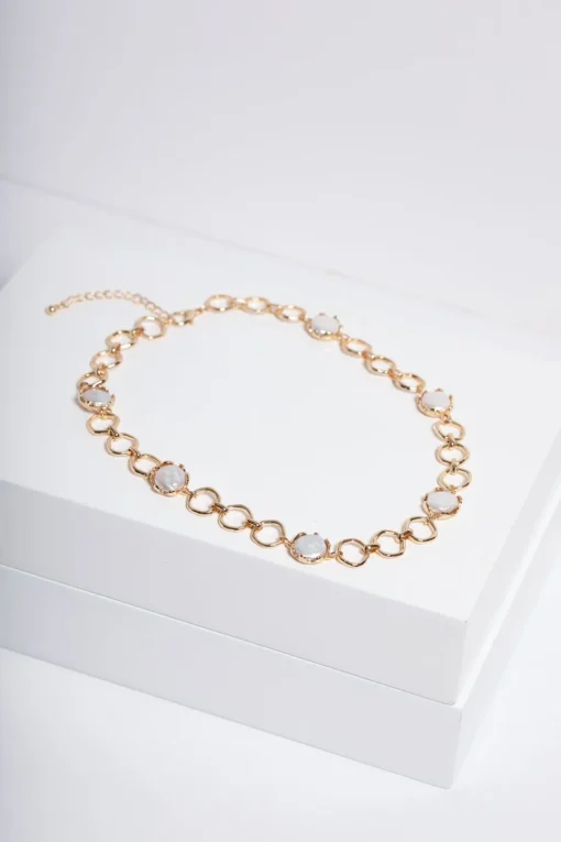 Jon Richard Gold Plated & Baroque Pearl Polished Chain Necklace