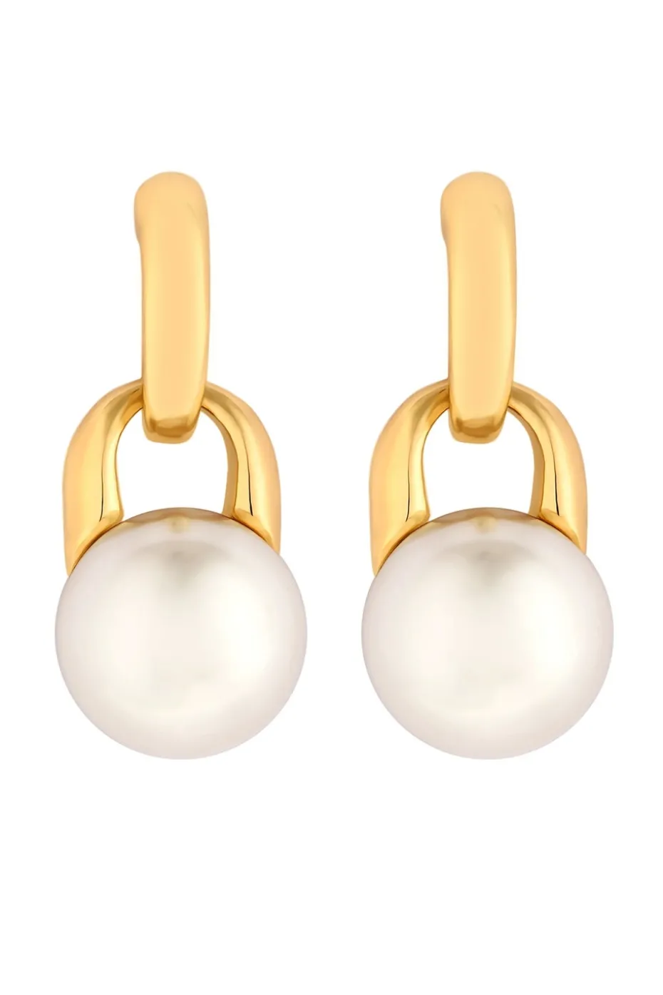 Jon Richard Gold Plated And Pearl Mini Drop Earrings