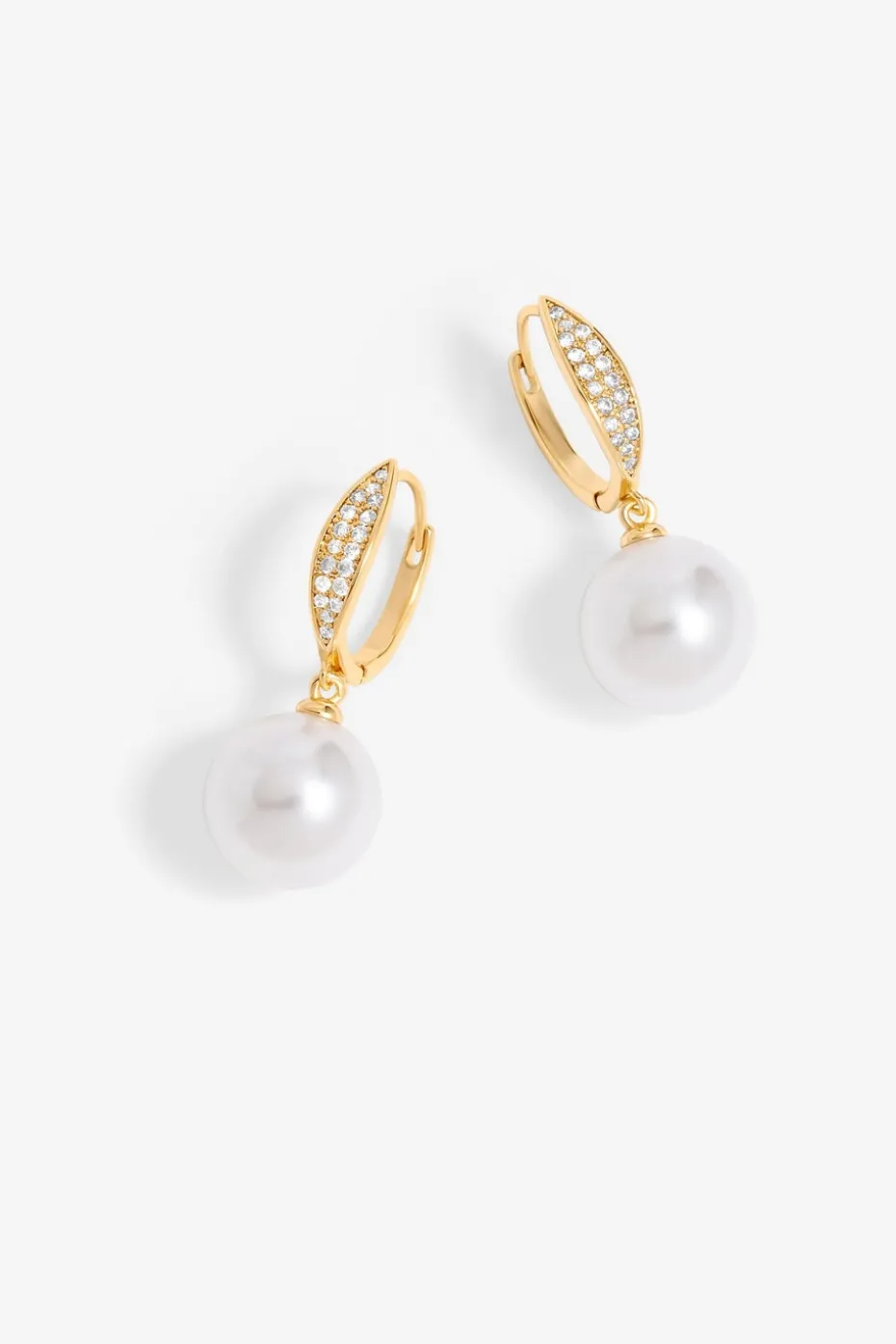 Jon Richard Gold Plated & Cubic Zirconia Hoop Earrings