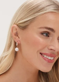 Jon Richard Gold Plated & Cubic Zirconia Hoop Earrings