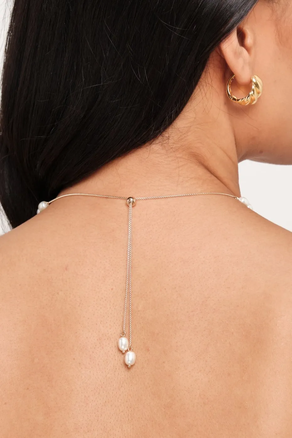 Jon Richard Gold Plated Adjustable Pearl Necklace