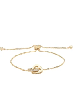 Jon Richard Gold Plated Interlink Heart Toggle Bracelet