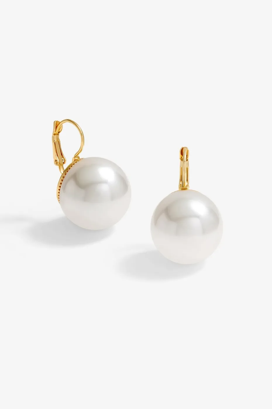 Jon Richard Gold Plated Large Dome Pearl Earrings