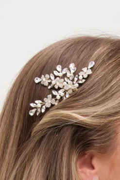 Jon Richard Gold Plated Pearl And Crystal Floral Comb