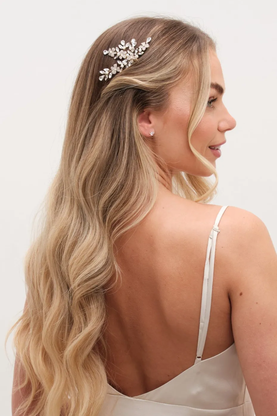 Jon Richard Gold Plated Pearl And Crystal Floral Comb