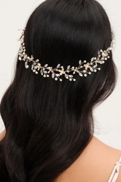 Jon Richard Gold Plated Pearl And Crystal Floral Hair Vine