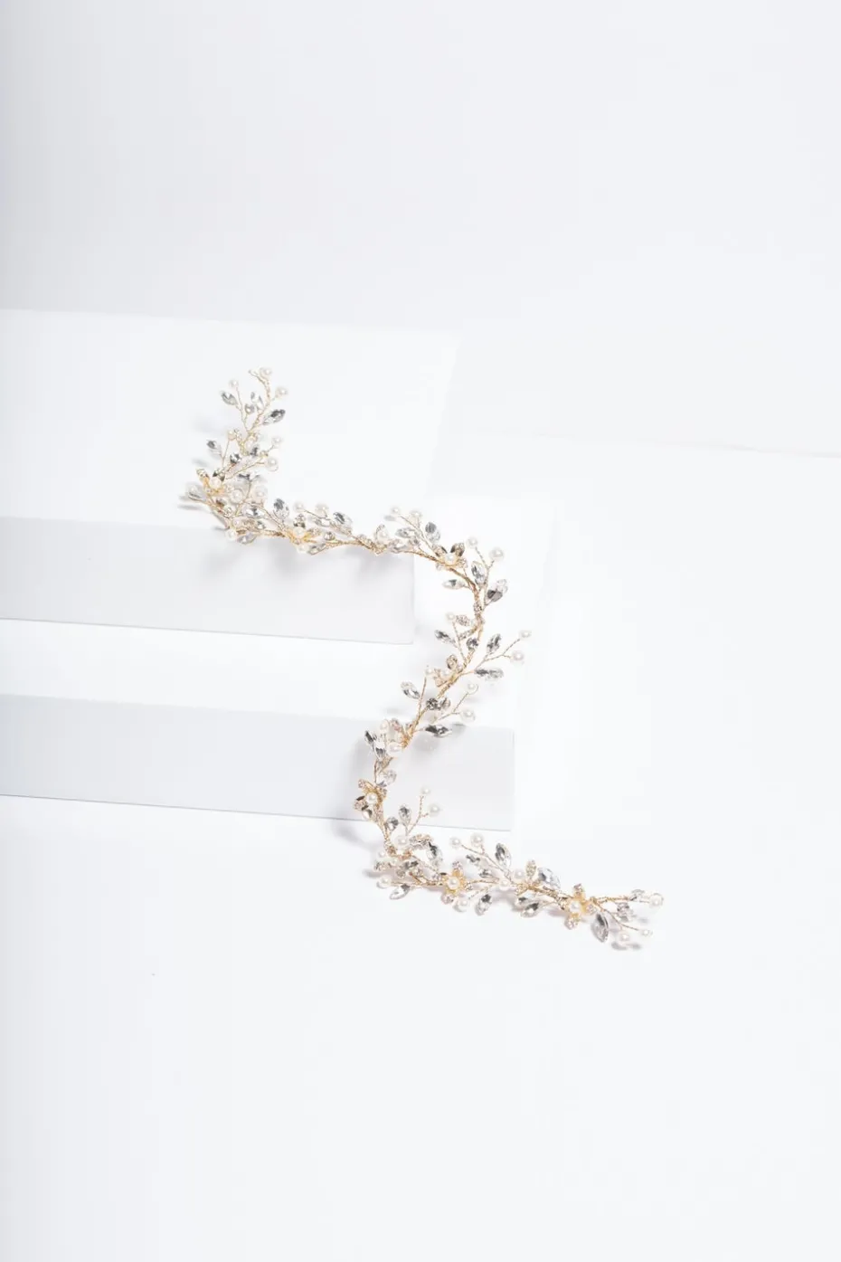 Jon Richard Gold Plated Pearl And Crystal Floral Hair Vine