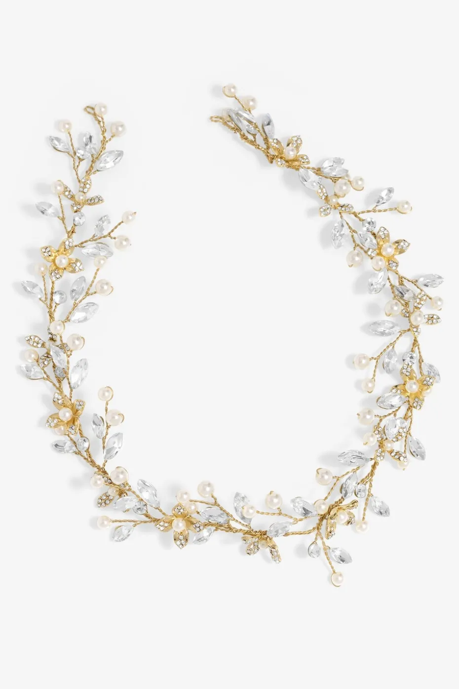 Jon Richard Gold Plated Pearl And Crystal Floral Hair Vine