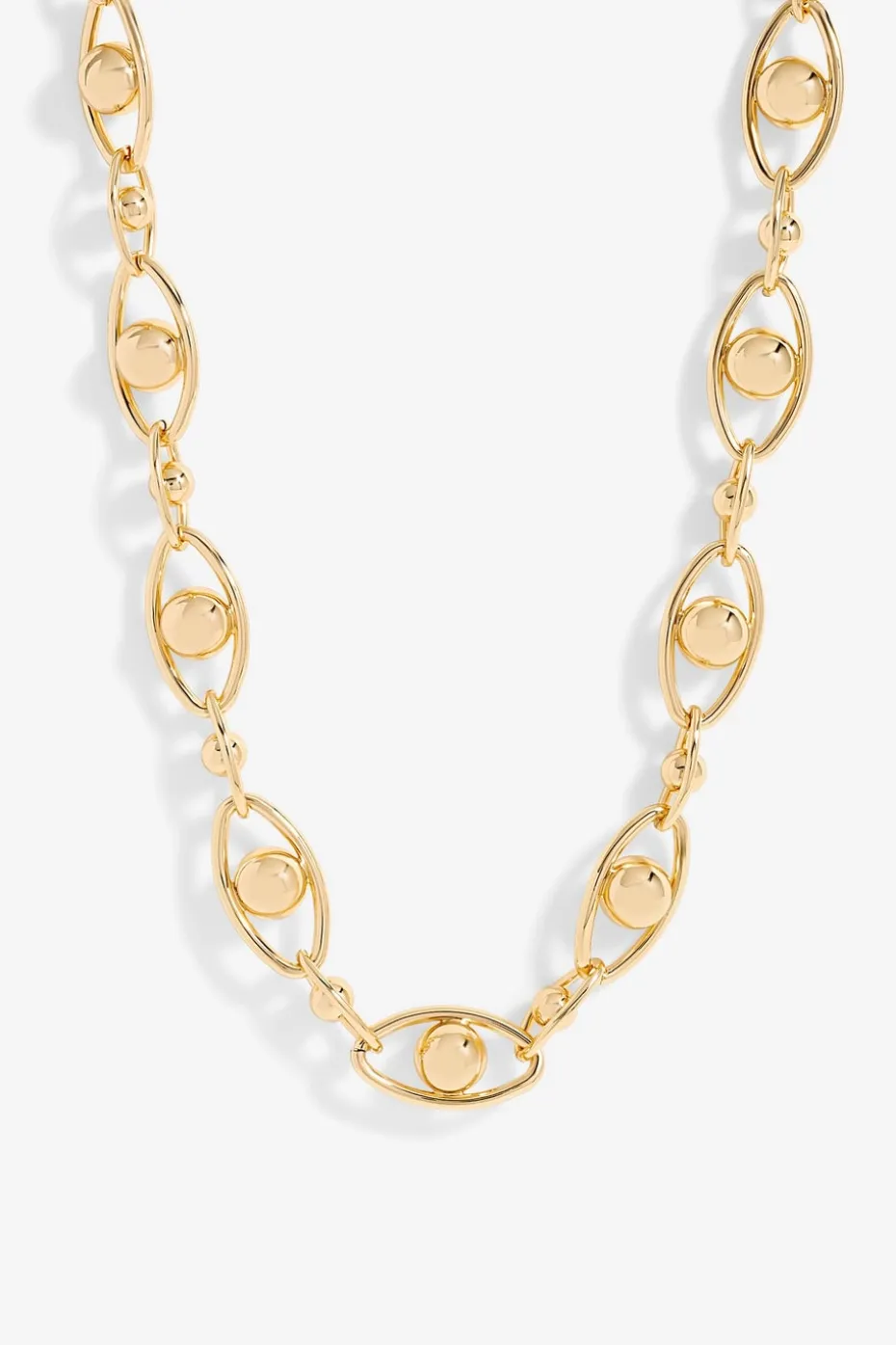 Jon Richard Gold Plated Polished Orb Chain Necklace