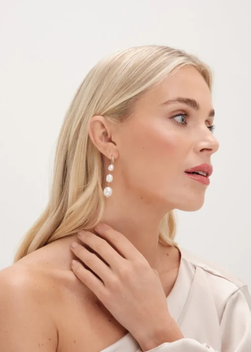Jon Richard Gold Plated Semi Precious Drop Earrings