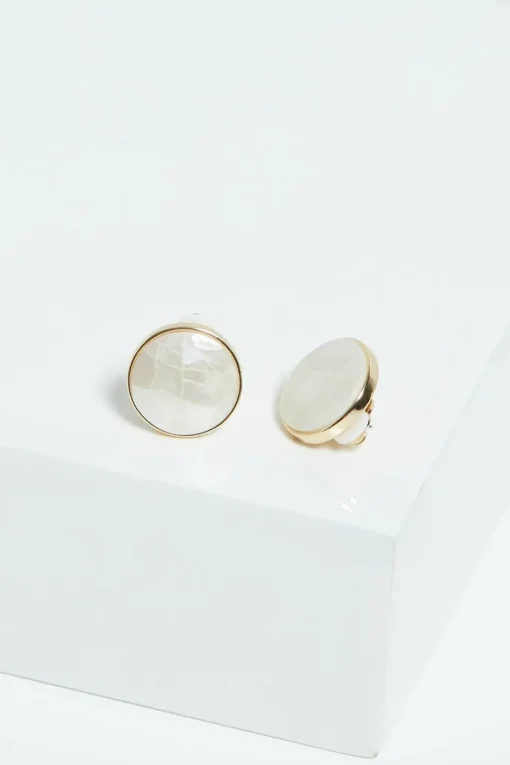 Jon Richard Gold Plated Shell Clip Earrings