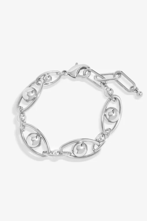Jon Richard Silver Plated Polished Orb Chain Bracelet