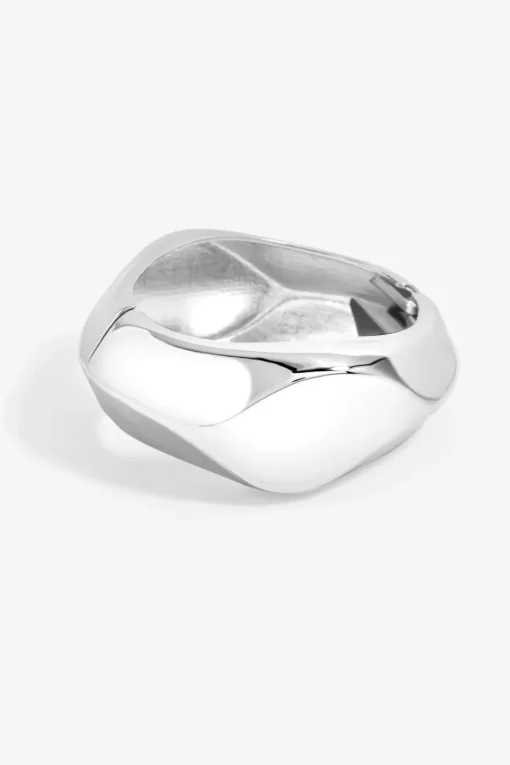 Jon Richard Silver Plated Angular Dome Cuff