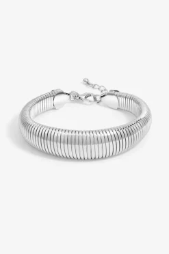 Jon Richard Silver Plated Diamond Cut Hoop Earrings