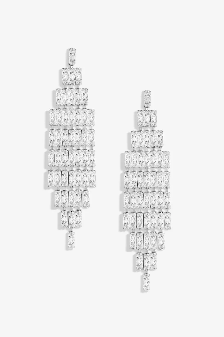 Jon Richard Silver Plated Crystal Statement Drop Earring