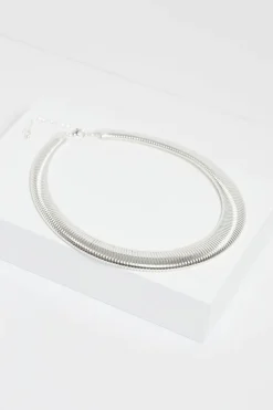 Jon Richard Silver Plated Statement Omega Necklace
