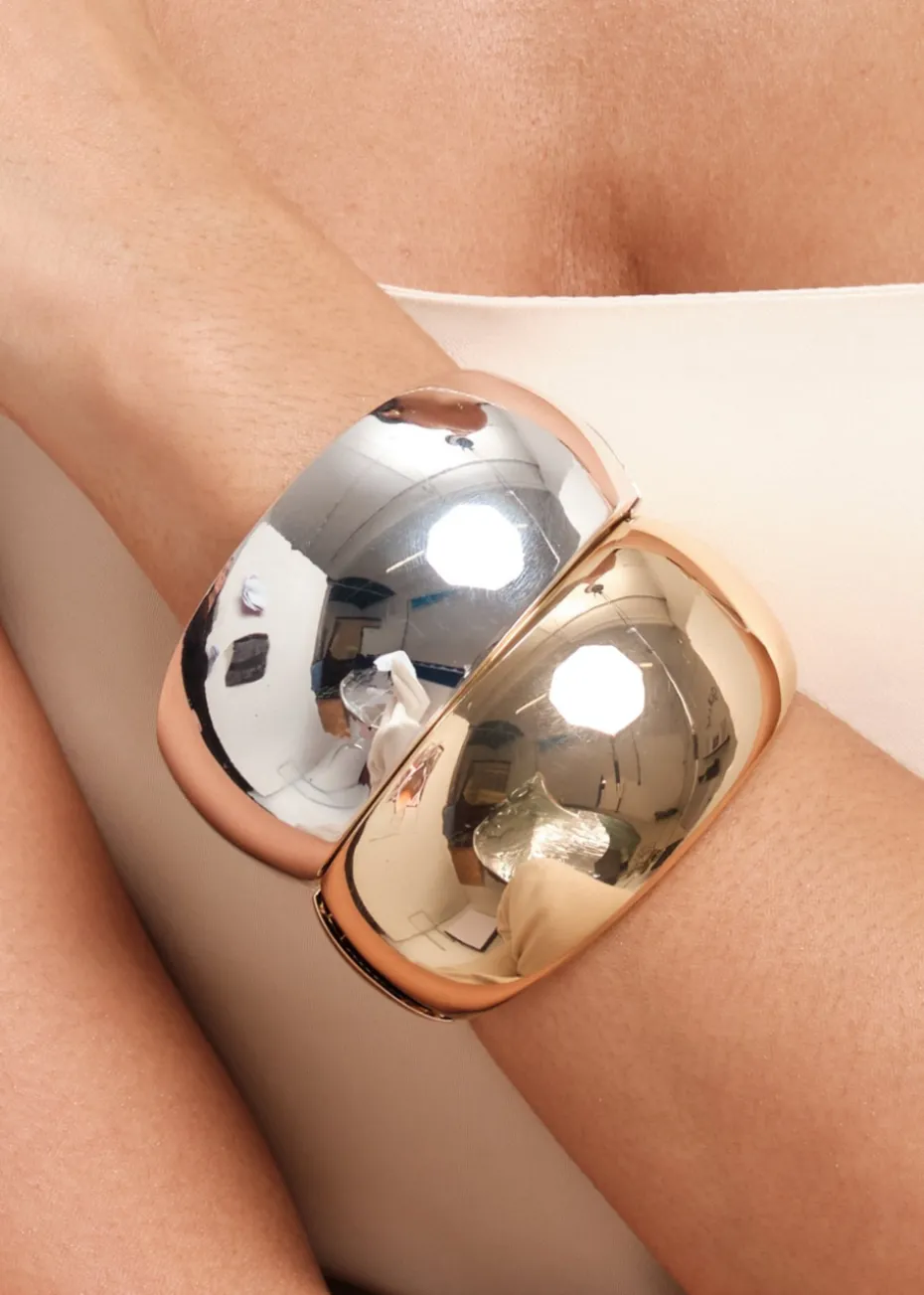 Jon Richard Silver Plated Wide Polished Cuff