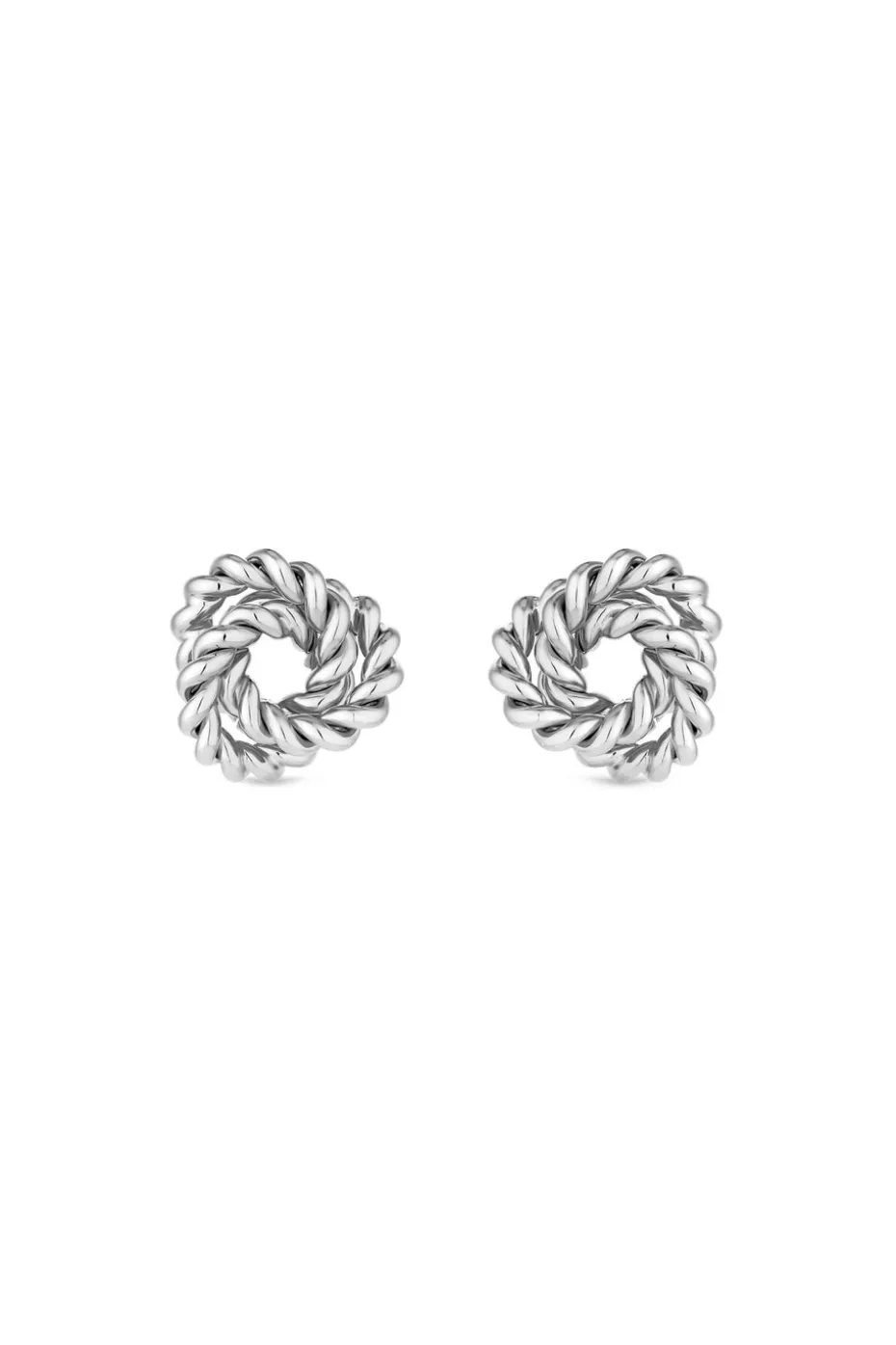 Jon Richard Vintage Inspired Silver Plated Textured Knot Earrings