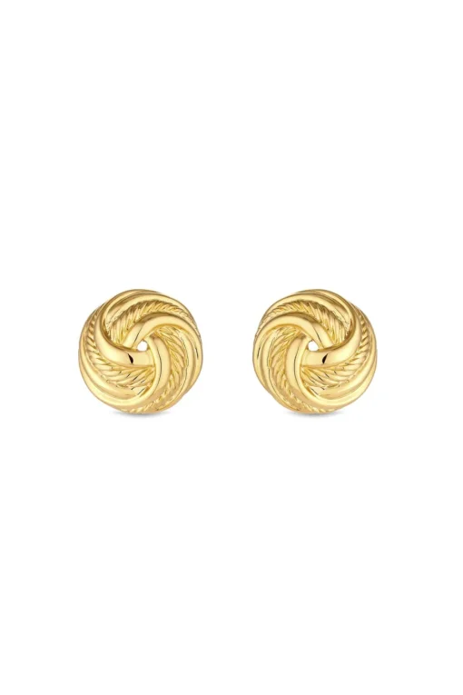 Jon Richard Vintage Inspired Gold Plated Knot Clip Earrings