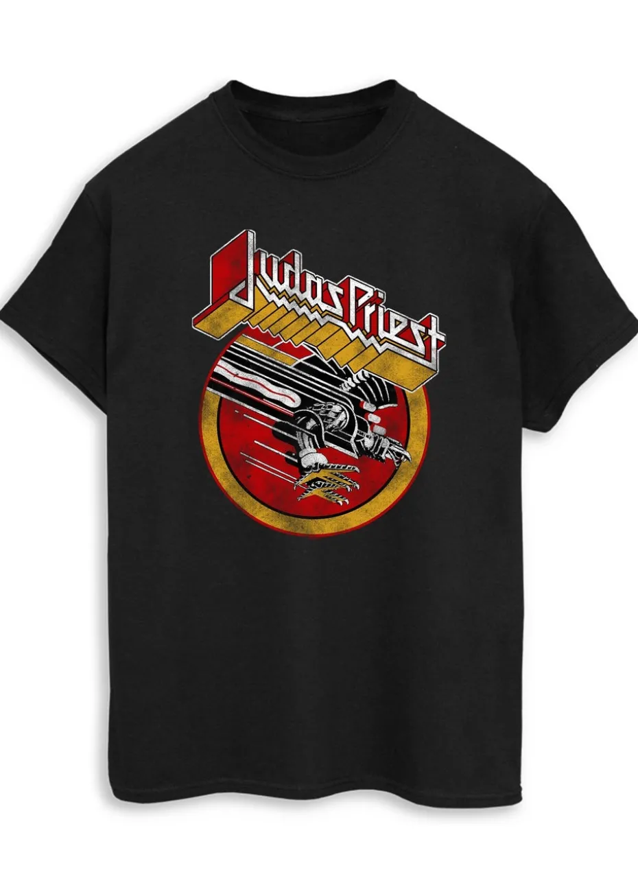 Judas Priest Vintage Men Black Music T-Shirt
