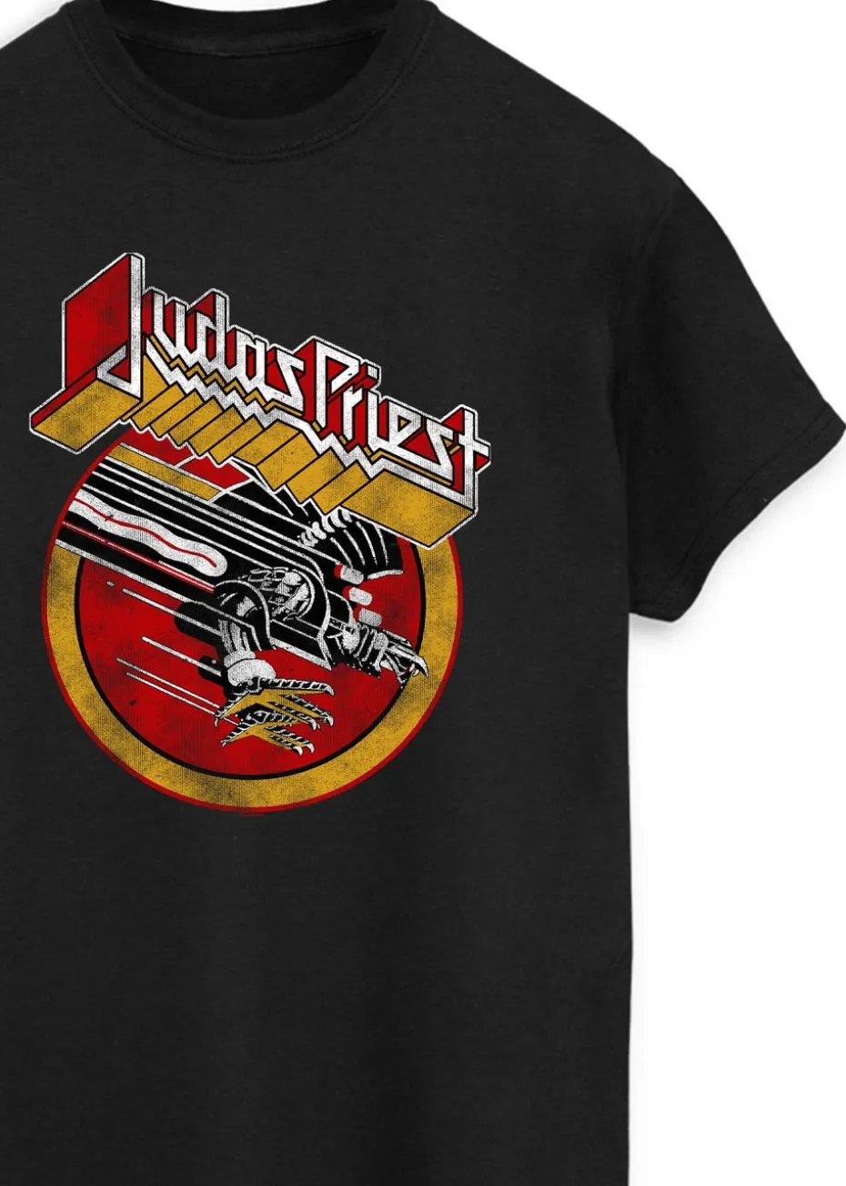 Judas Priest Vintage Men Black Music T-Shirt