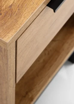 Julian Bowen Bali 1 Drawer Bedside in Light Brown (50 x 35 x 26cm)