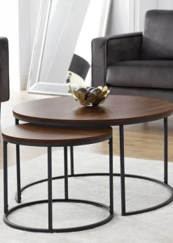 Julian Bowen Bellini Round Nesting Coffee Table (50 x 80 x 80 cm)
