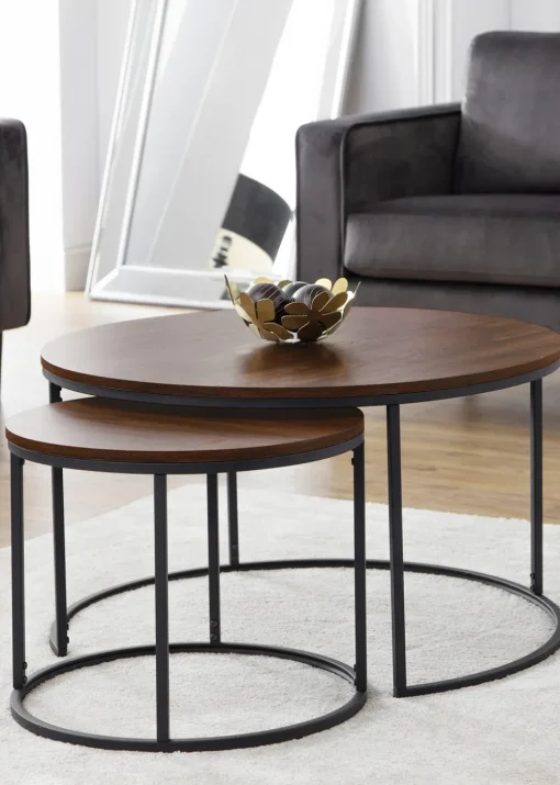 Julian Bowen Bellini Round Nesting Coffee Table (50 x 80 x 80 cm)