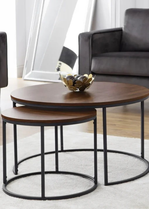 Julian Bowen Bellini Round Nesting Coffee Table (50 x 80 x 80 cm)