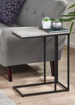 Julian Bowen Black Staten Drinks Table (60 x 30 x 50cm)