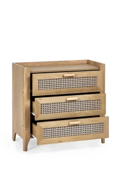 Julian Bowen Brown Sydney 3 Drawer Chest (75 x 80 x 41cm)